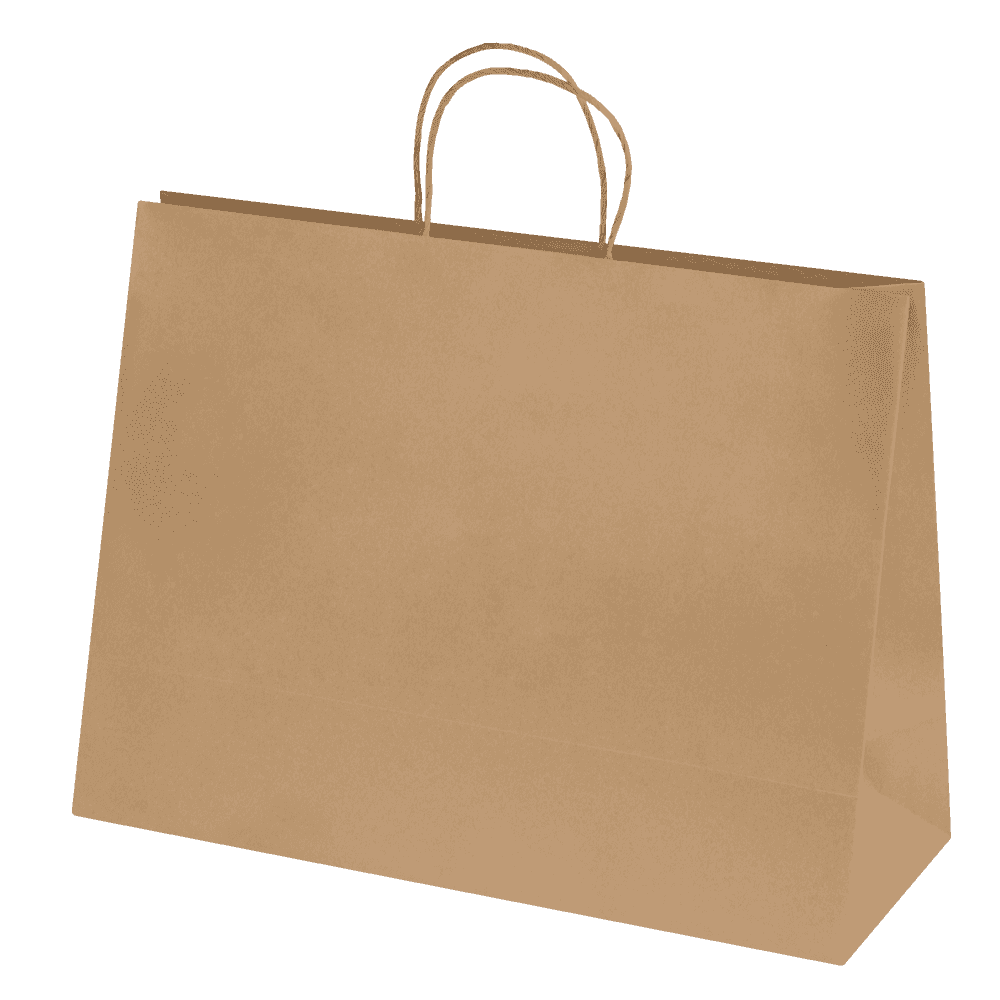Bags - Ashdown XL Paper Gift Bag with Twisted Handles - Kraft - 150GSM